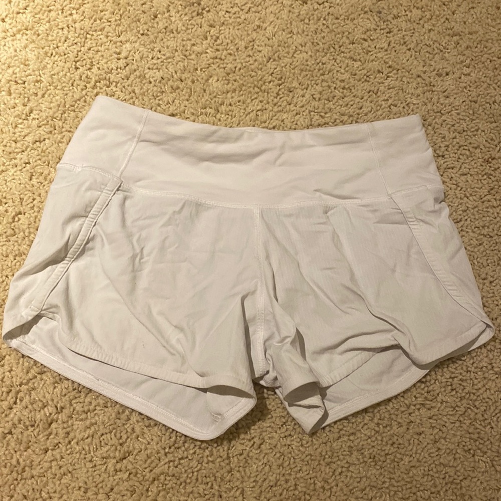 White Lululemon shorts